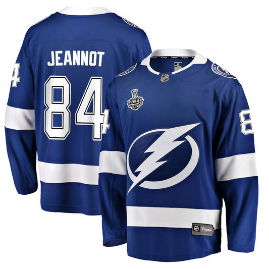 Tanner Jeannot Tampa Bay Lightning Fanatics Branded 2021 Stanley Cup Champions Home Breakaway Jersey - Blue