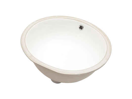 19x16 Oval Shape Undermount Bathroom Sink Modern Pure White Porcelain Ceramic Lavatory Vanity Sink Basin with Overflow