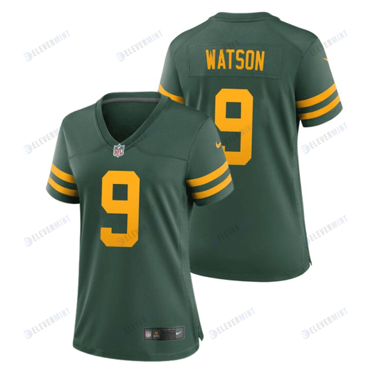 Christian Watson 9 Green Bay Packers 50s Classic Women Game Jersey - Green & Gold