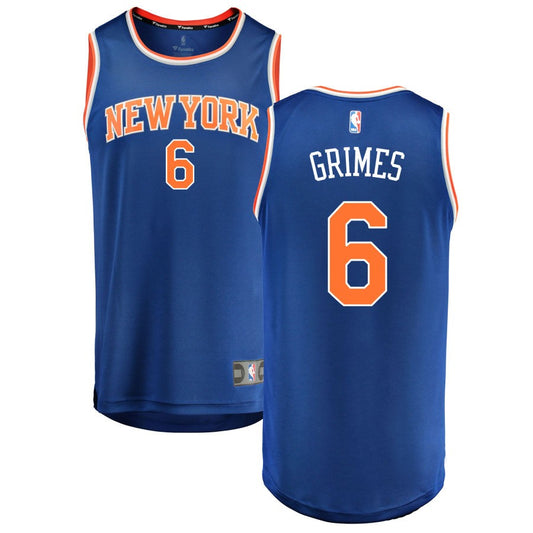 Quentin Grimes New York Knicks Fanatics Branded Fast Break Replica Jersey Blue - Icon Edition