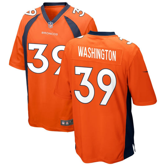 Dwayne Washington Denver Broncos Nike Game Jersey - Orange