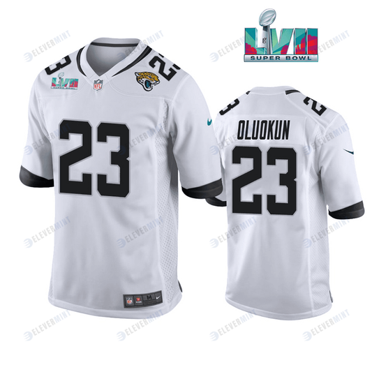 White Foyesade Oluokun 23 Jacksonville Jaguars Super Bowl LVII Super Bowl LVII White Men Game Jersey- White