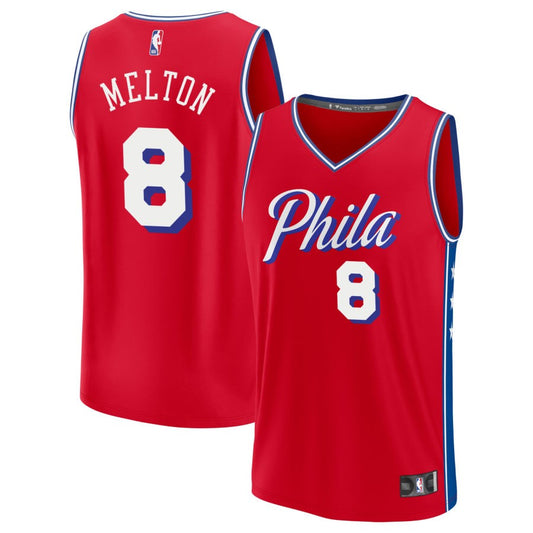 De'Anthony Melton  Philadelphia 76ers Fanatics Branded Fast Break Jersey - Red - Statement Edition