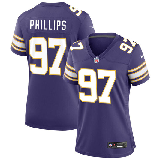 Harrison Phillips Minnesota Vikings Nike Women's Classic Game Jersey - Purple