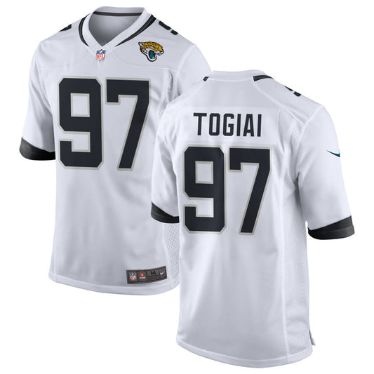 Tommy Togiai Jacksonville Jaguars Nike Youth Game Jersey - White