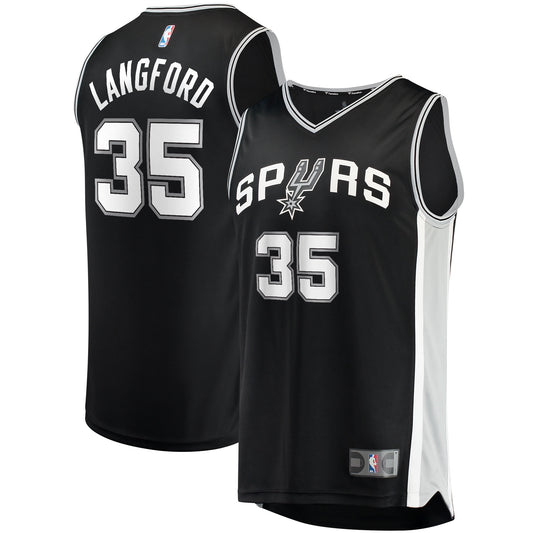 Romeo Langford San Antonio Spurs Fanatics Branded 2021/22 Fast Break Replica Jersey - Icon Edition - Black