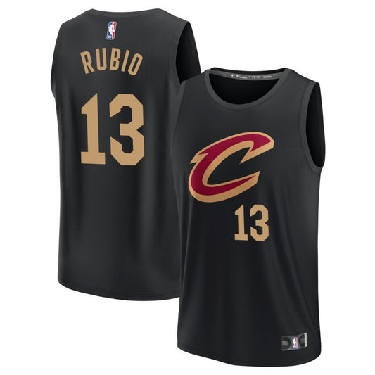 Ricky Rubio Cleveland Cavaliers Fanatics Branded Youth Fast Break Replica Jersey - Statement Edition - Black