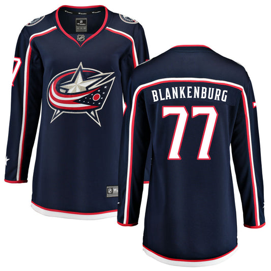 Nick Blankenburg Columbus Blue Jackets Fanatics Branded Women's Home Breakaway Jersey - Navy