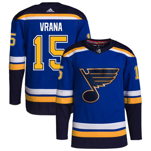 Jakub Vrana St. Louis Blues adidas Home Authentic Pro Jersey - Royal