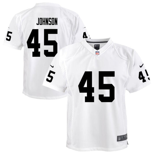 Jakob Johnson Las Vegas Raiders Nike Youth Team Game Jersey - White