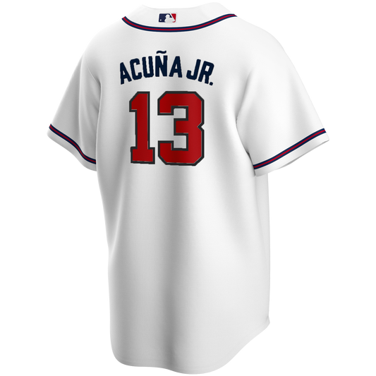 Ronald Acuna Jr. Youth Jersey - Atlanta Braves Replica Kids Home Jersey