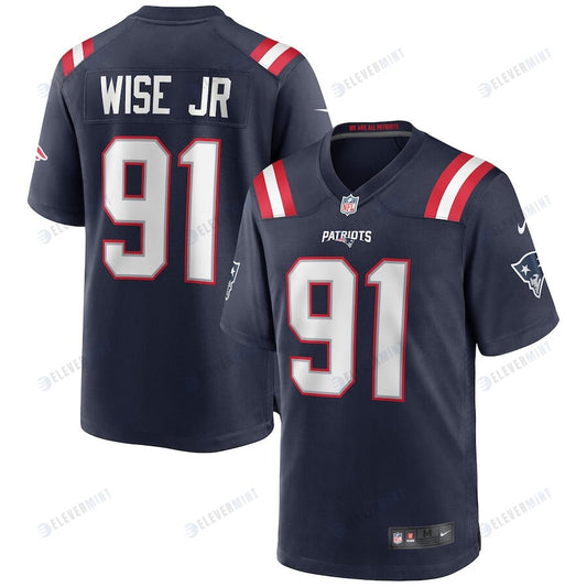 Deatrich Wise Jr. 91 New England Patriots Men Game Jersey - Navy