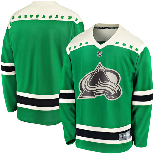 Colorado Avalanche Fanatics Branded 2021 St. Patrick's Day Breakaway Jersey - Green