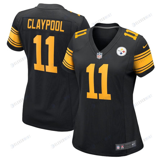 Chase Claypool 11 Pittsburgh Steelers Women Alternate Game Jersey - Black