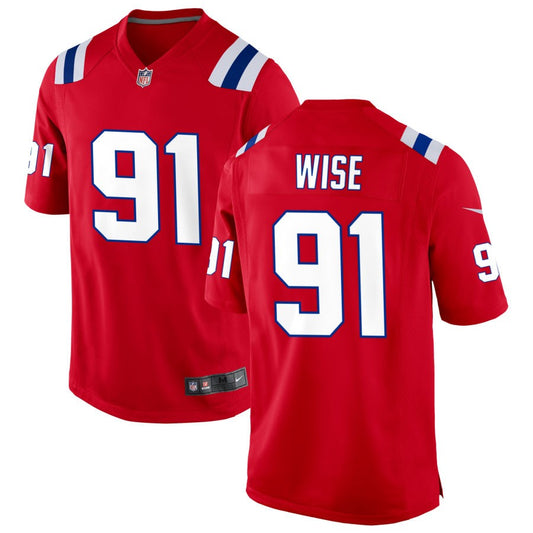 Deatrich Wise New England Patriots Nike Alternate Jersey - Red