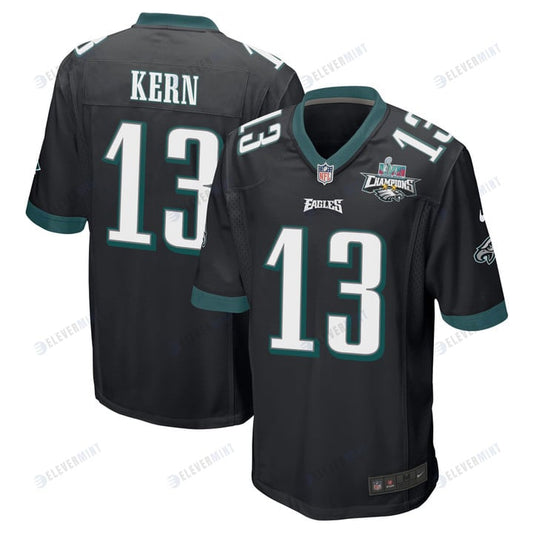 Brett Kern 13 Philadelphia Eagles Super Bowl LVII Champions 2 Stars Men Game Jersey - Black