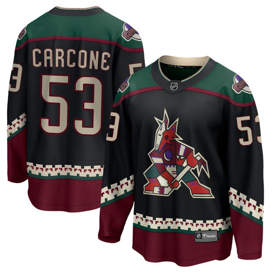 Michael Carcone Arizona Coyotes Fanatics Branded 2021/22 Home Breakaway Jersey - Black