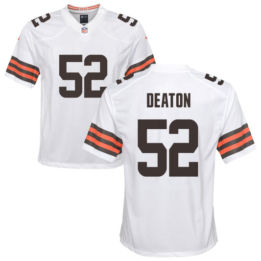 Dawson Deaton Nike Cleveland Browns Youth Game Jersey - White