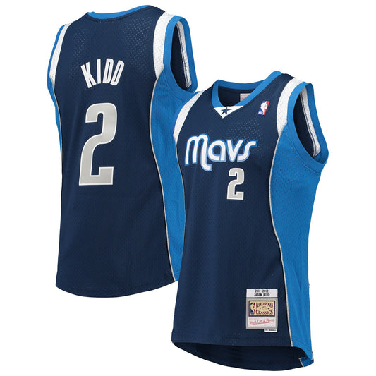 Jason Kidd Dallas Mavericks Mitchell & Ness Hardwood Classics Swingman Jersey - Navy