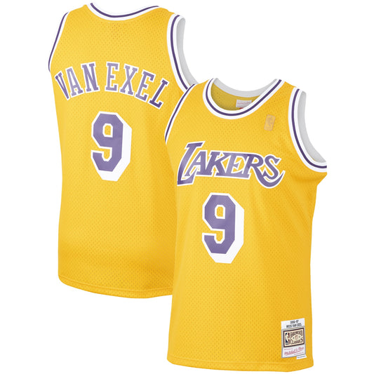 Nick Van Exel Los Angeles Lakers Mitchell & Ness Hardwood Classics Swingman Jersey - Gold