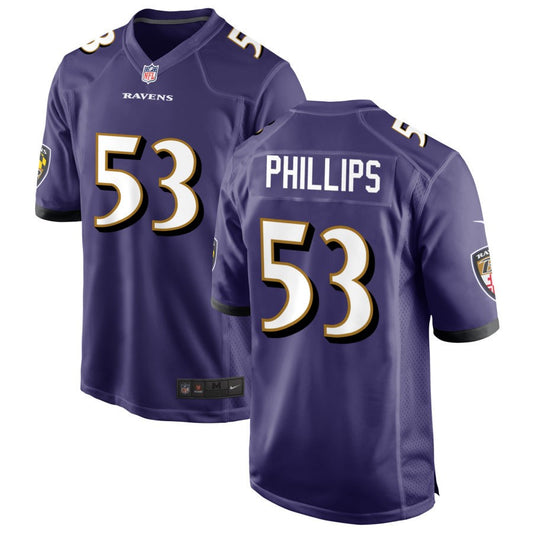 Del'Shawn Phillips Baltimore Ravens Nike Game Jersey - Purple