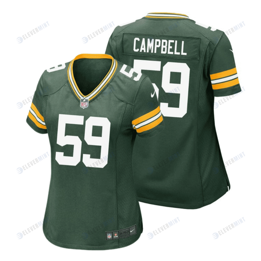 De'Vondre Campbell 59 Green Bay Packers Women Home Game Jersey - Green