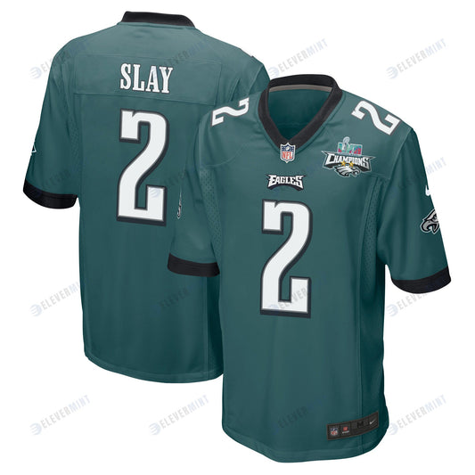 Darius Slay 2 Philadelphia Eagles Super Bowl LVII Champions 2 Stars Men Game Jersey - Midnight Green