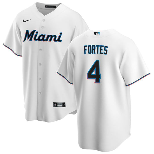 Nick Fortes Miami Marlins Nike Home Replica Jersey - White