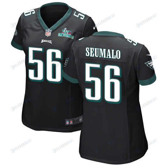 Isaac Seumalo 56 Philadelphia Eagles Super Bowl LVII Champions Women Game Jersey - Black