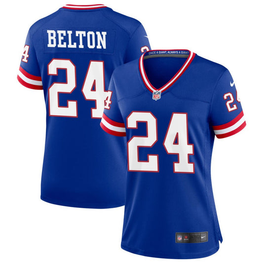 Dane Belton New York Giants Nike Women's Classic Game Jersey - Royal