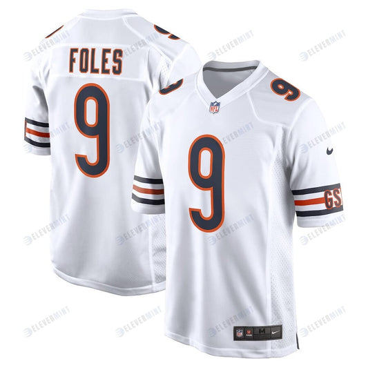 Nick Foles 9 Chicago Bears Men Team Game Jersey - White