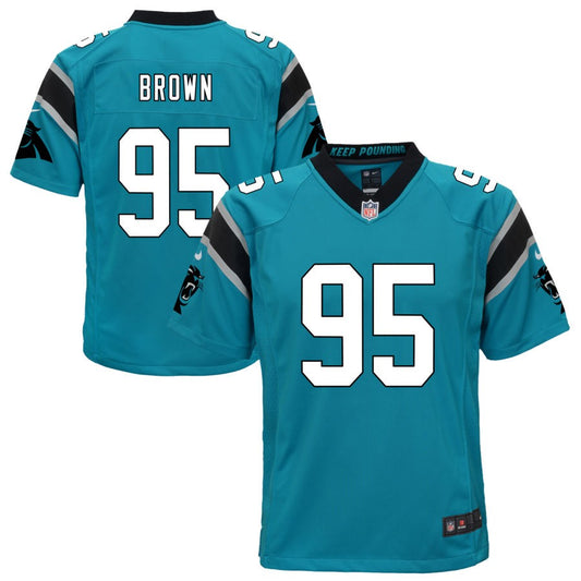 Derrick Brown Carolina Panthers Nike Youth Game Jersey - Blue