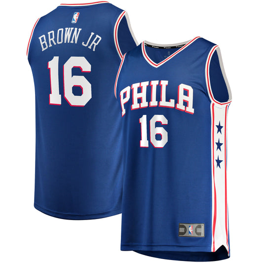 Charlie Brown Jr. Philadelphia 76ers Fanatics Branded 2021/22 Fast Break Replica Jersey - Icon Edition - Royal