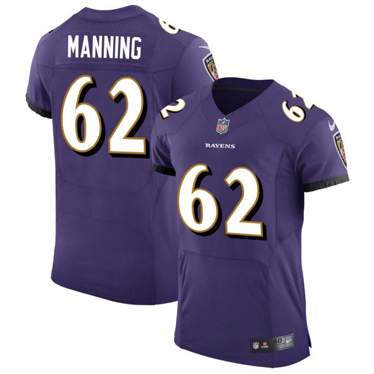 Tashawn Manning Baltimore Ravens Nike Speed Machine Elite Jersey - Purple