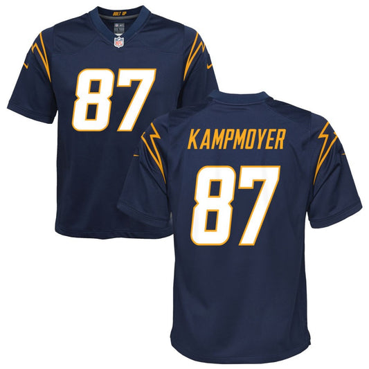 Hunter Kampmoyer Los Angeles Chargers Nike Youth Alternate Game Jersey - Navy