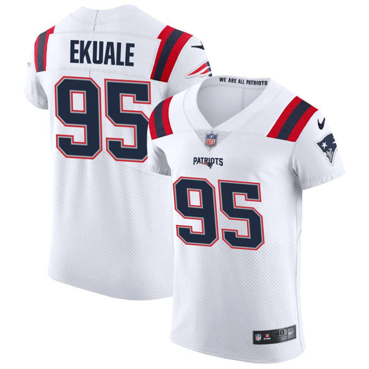 Daniel Ekuale New England Patriots Nike Vapor Elite Jersey - White