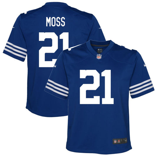 Zack Moss Indianapolis Colts Nike Youth Alternate Game Jersey - Royal