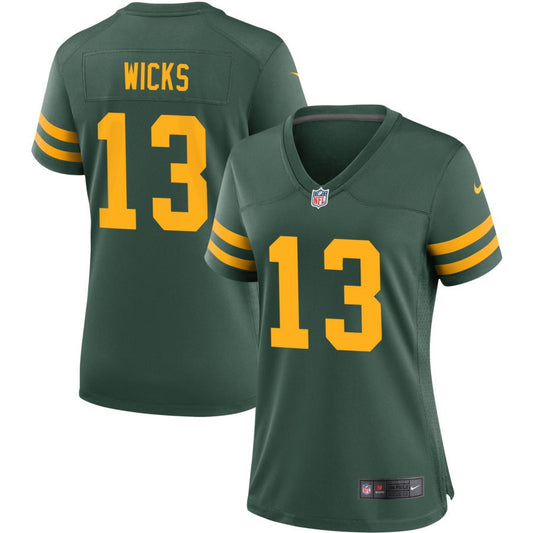 Dontayvion Wicks Green Bay Packers Nike Women's Alternate Jersey - Green