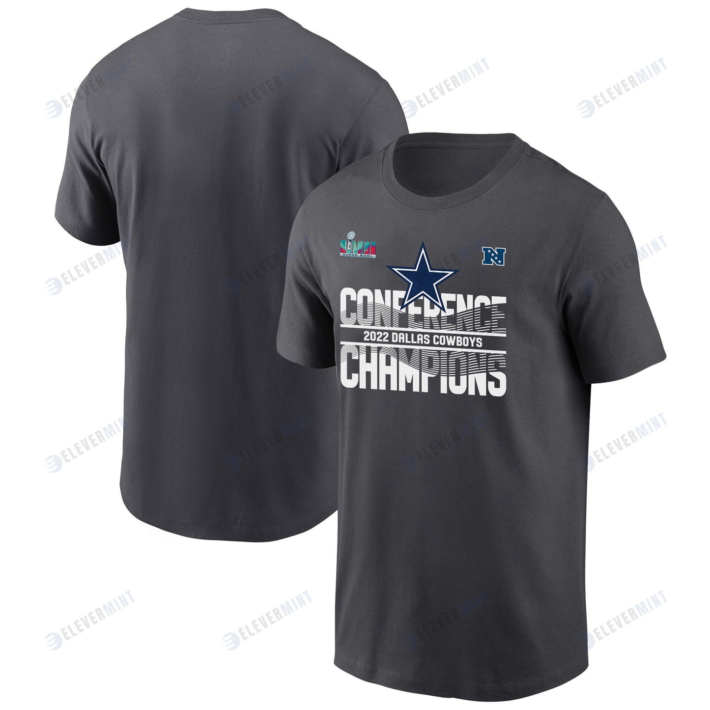 Dallas Cowboys 2022 NFC Conference Champions T-Shirt - Anthracite