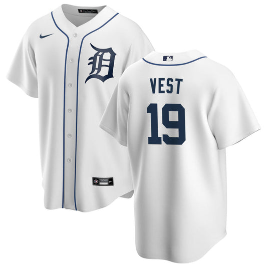 Will Vest Detroit Tigers Nike Youth Home Replica Jersey - White