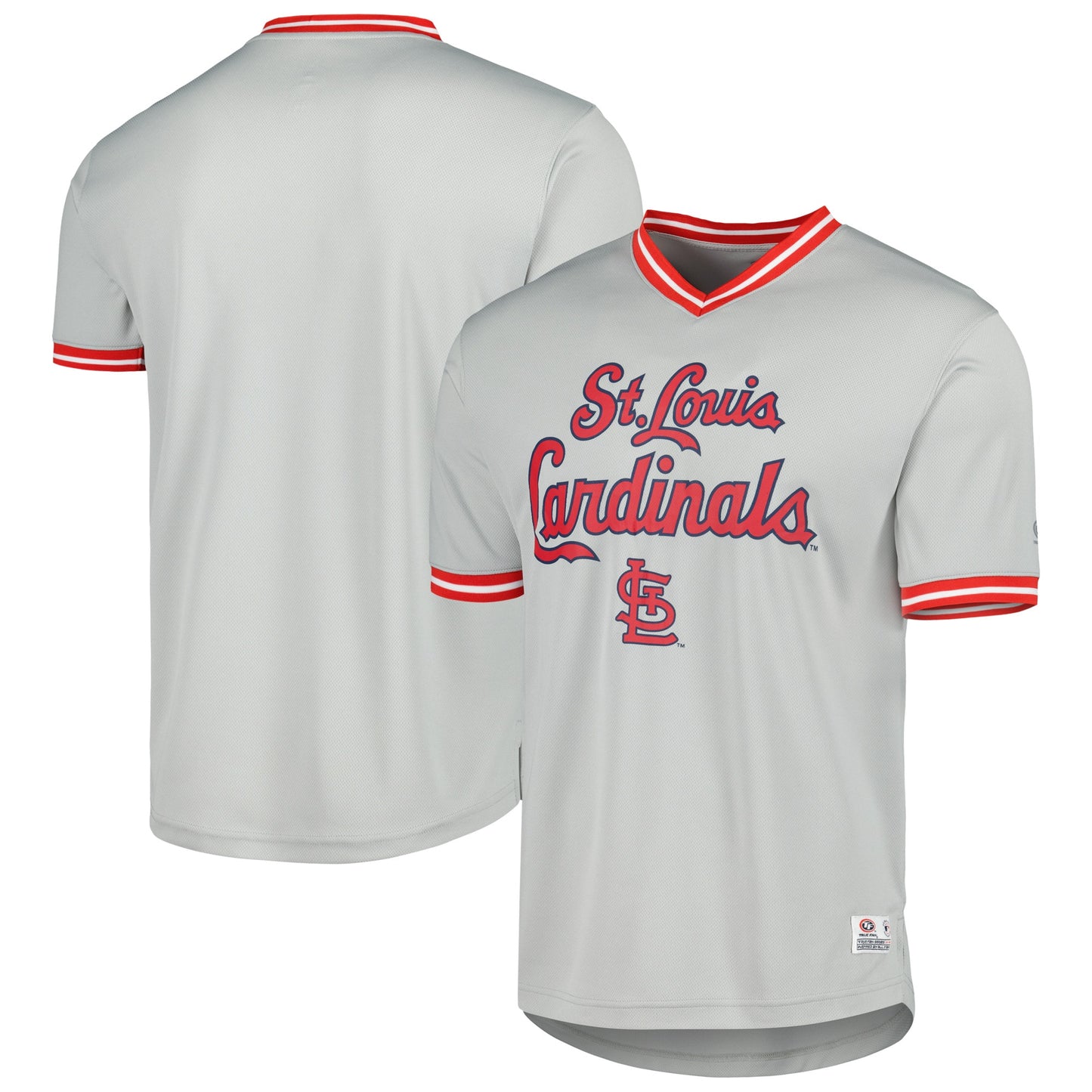 St. Louis Cardinals V-Neck Jersey - Gray