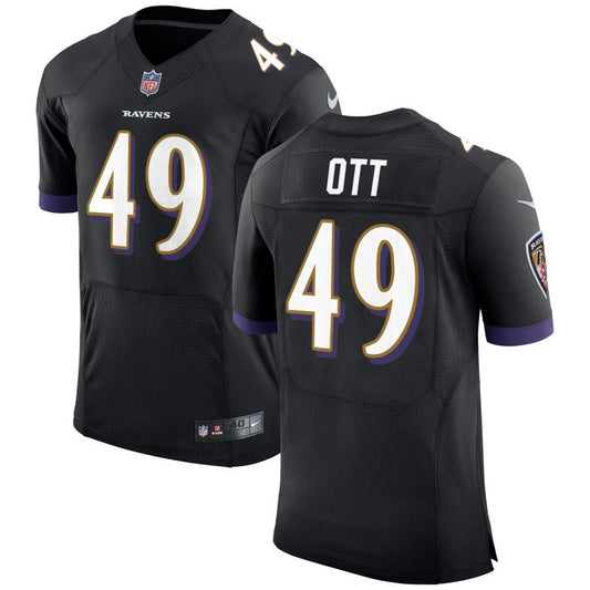 Tyler Ott Baltimore Ravens Nike Speed Machine Elite Jersey - Black