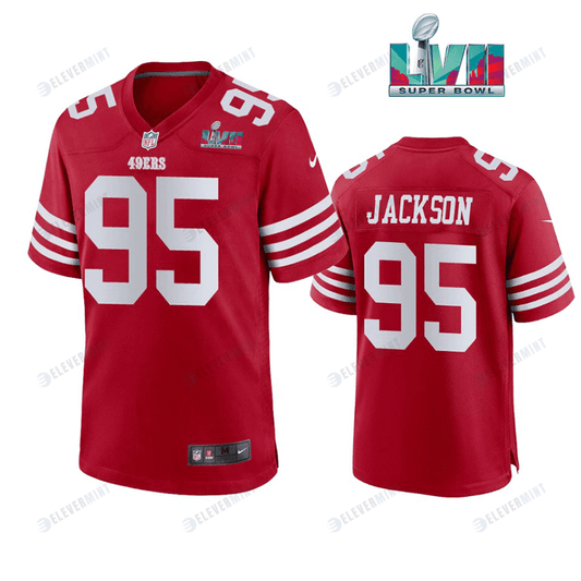 Drake Jackson 95 San Francisco 49Ers Super Bowl LVII Men Game Jersey- Scarlet