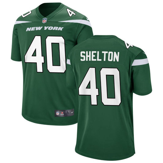 Nehemiah Shelton New York Jets Nike Youth Game Jersey - Gotham Green