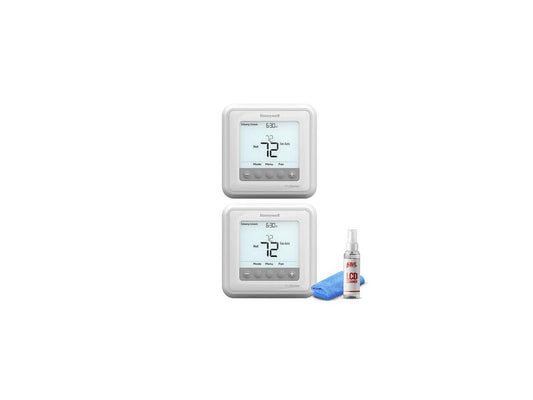 2-Pack Honeywell TH6210U2001/U T6 Pro Programmable Thermostat + LCD Cleaner Bundle