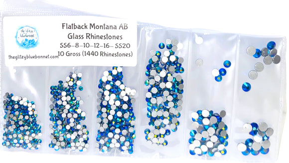 Montana AB Multi-Size Flatback Crystal Rhinestones